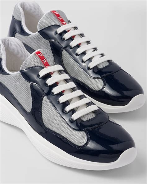 mens prada silver sneakers